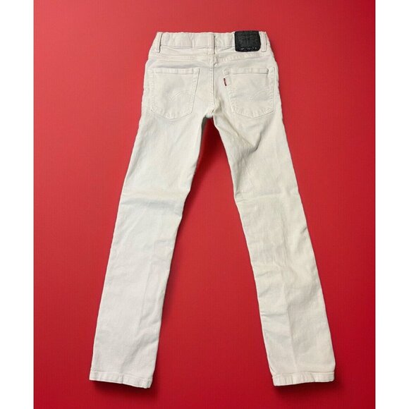 Levis 510 Boys Men’s Skinny Jeans 26x26 12R  Stretch White Denim Red Tab - Picture 2 of 12